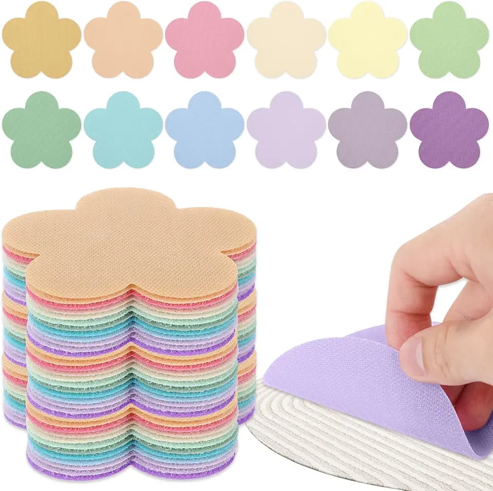 QOUBAI 60 Pcs Classroom Spot Markers Pastel Flower Carpet Floor Dots Removable Number Flora Spots Back to School Line Up Sitting Colorful Dots for Classroom Gym Playground Elementary Teachers
