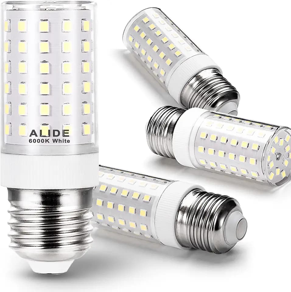 ALIDE E26 100W Replacement LED Candelabra Corn Bulbs 6000K White