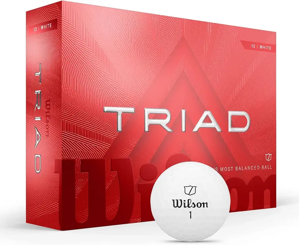 WILSON 2025 Triad Golf Balls - White, 12 Balls