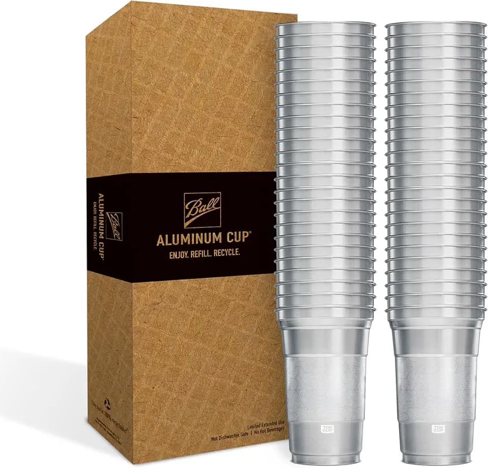 Top Cup Aluminum Party Cups, Stealth Design, 9oz, 50 Count