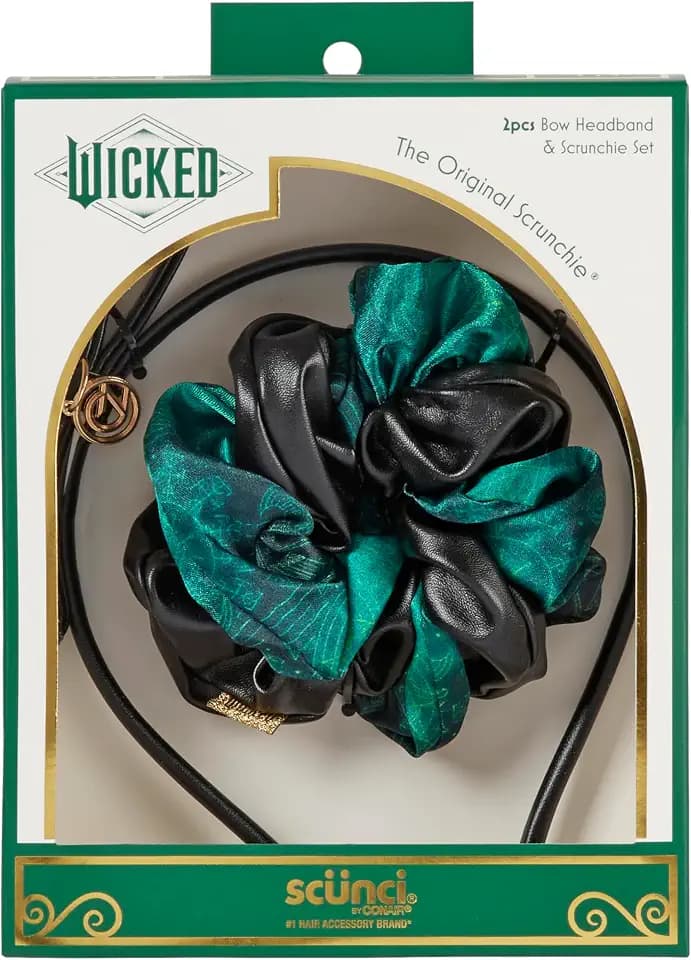 Conair Wicked Bow Headband & Twist scrunchie set - hair accessories - hair accessories for girls - gifts for her - Scunci 2PK