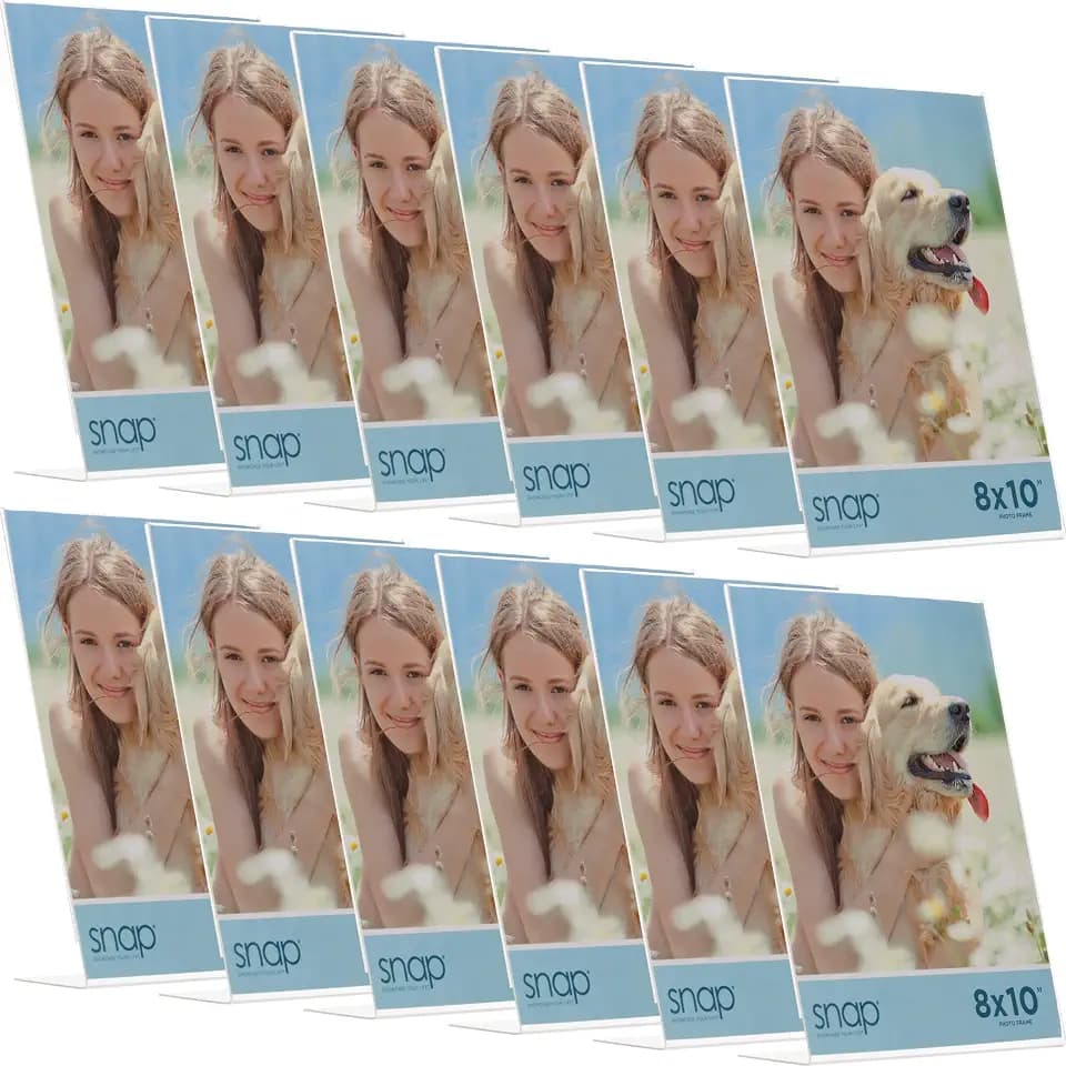 Snap 8x10 Clear Acrylic Picture Frame 12 Pack