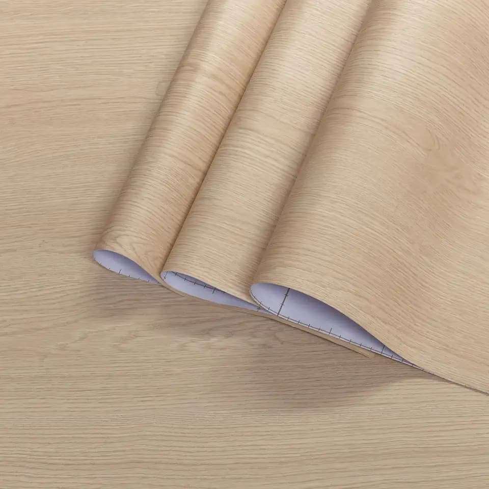 Wood Grain Peel and Stick Wallpaper Light Oak Contact Paper for Countertops