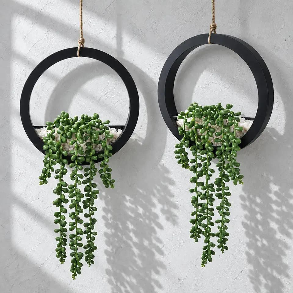 Der Rose 2 Pack Hanging Artificial String of Pearls for Wall Decor