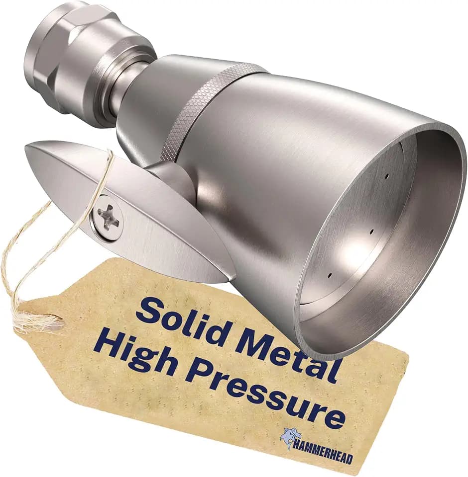 HammerHead Metal High Pressure Shower Heads 2 Inch Flow Boosting Showerhead