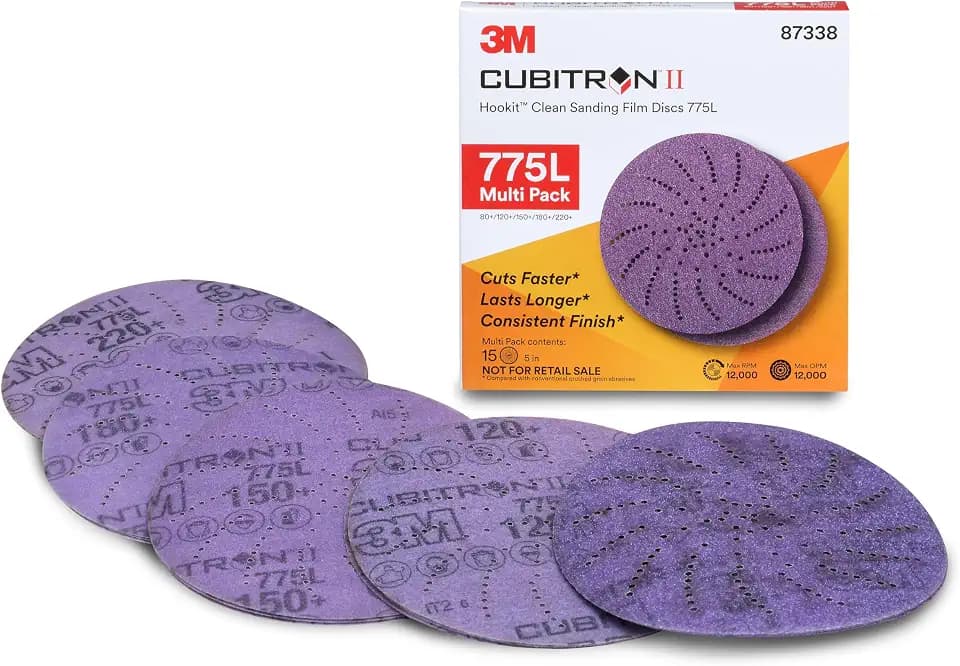 3M Xtract Cubitron II Film Disc, 775L, 87338, Multi-Grade 80+, 220+ 3MIL