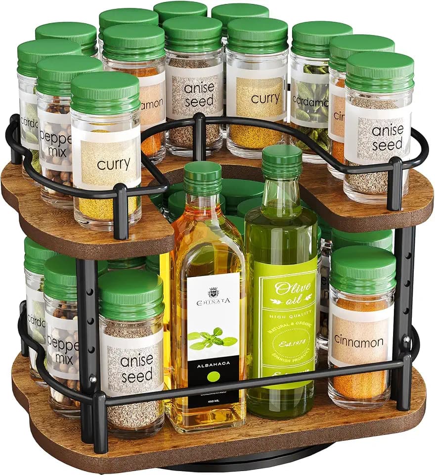 SNTD Spice Organization for Cabinet, Lazy Susan Spice Rack, 10 in