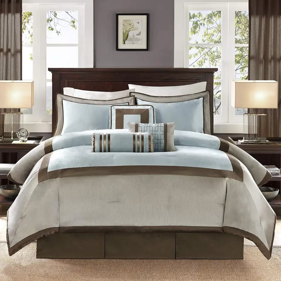 Madison Park Deluxe Hotel Style Comforter Set, 7PC Cal King Bedding Set