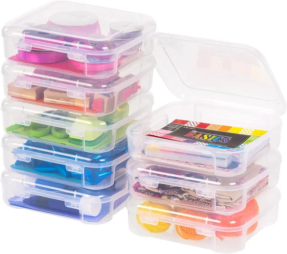 IRIS USA Scrapbook Case |Made in USA| Fits 6"x6" - Thick (8-Pack) - Clear