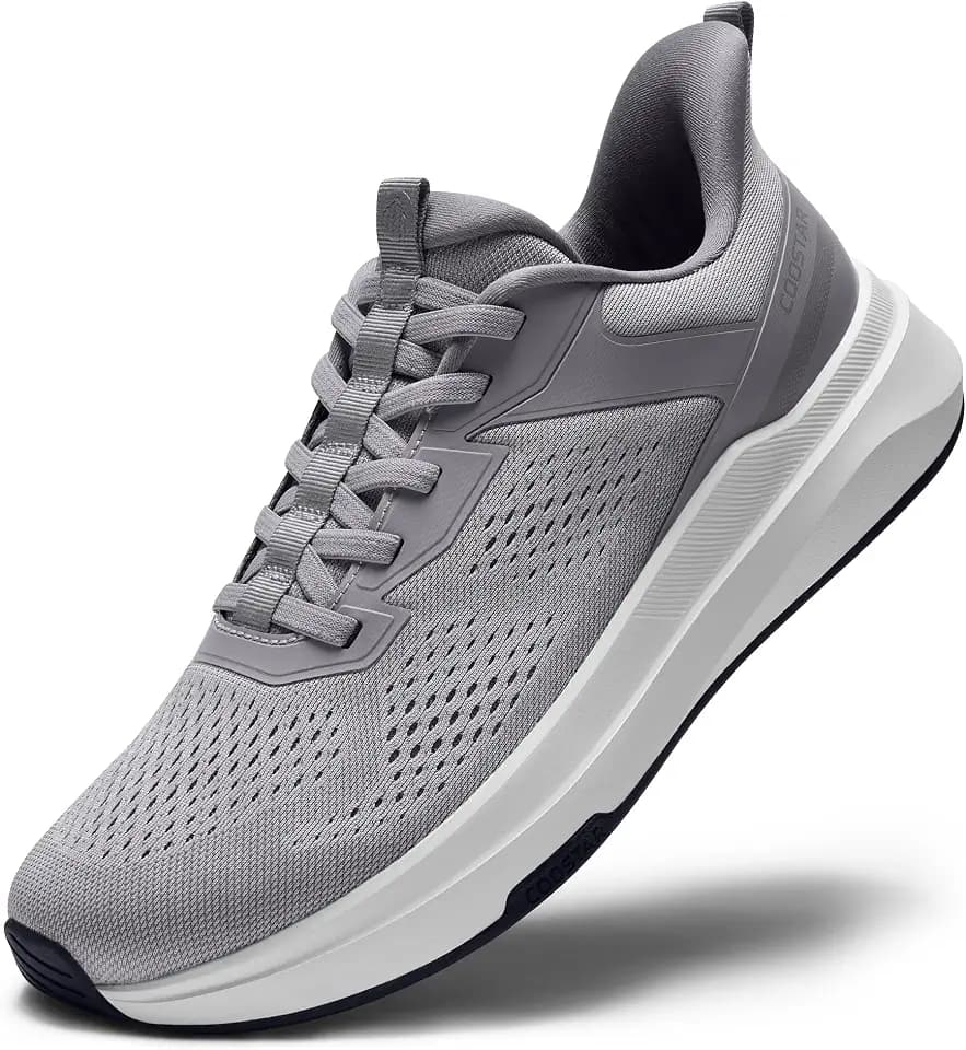 Coostar Mens Walking Shoes Casual Slip on Sneakers with Arch Support