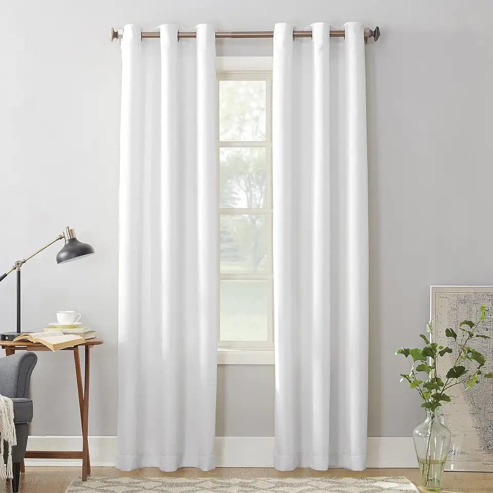 No. 918 Montego 2-Pack Casual Textured Semi-Sheer Grommet Curtain Panel Pair