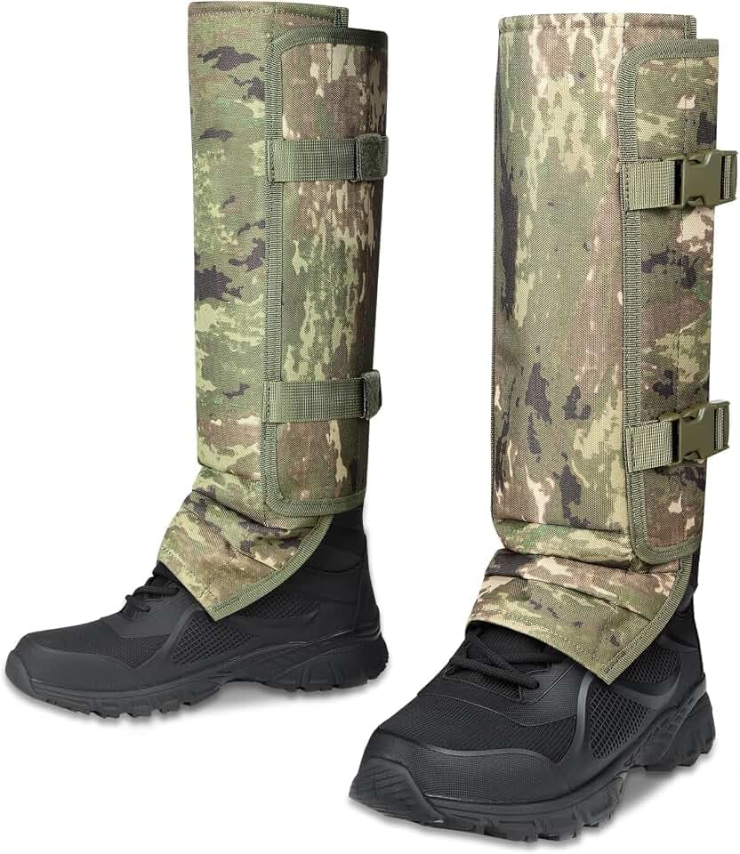 UIIHUNT Snake Gaiters, Waterproof Snake Chaps Snake Gaiter for Men Women, Adjustable Snake Bite Protection Snake Guards
