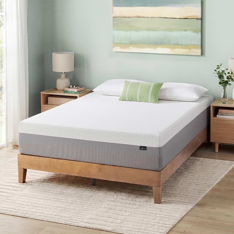 Zinus 12 Inch Queen Green Tea Essential Memory Foam Mattress, Medium Feel