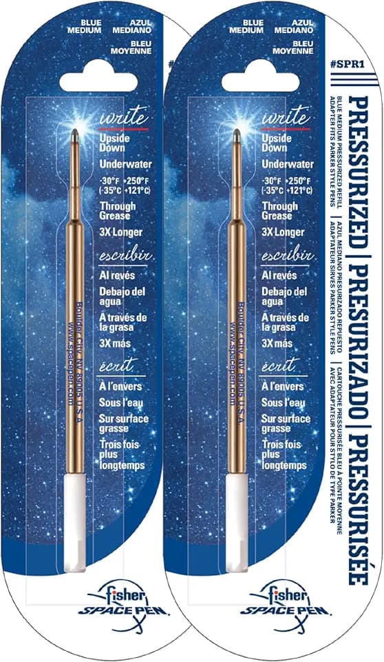 Fisher Space Pen Medium Point Pressurized Cartridge Refill, 2 Pack