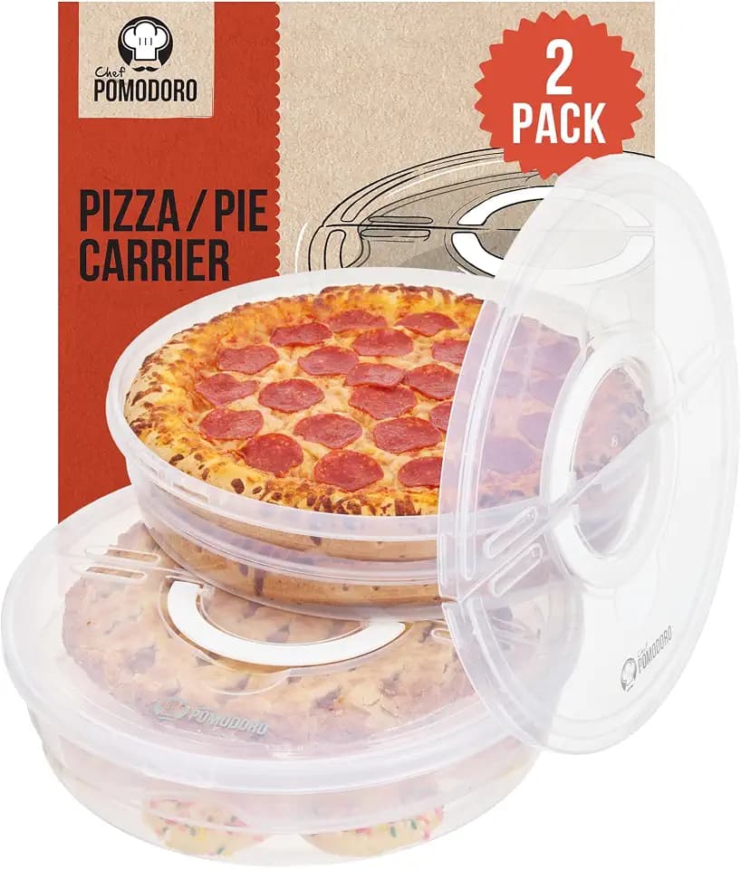 Chef Pomodoro Pizza Storage Container, Pizza Container with Lid, 12in
