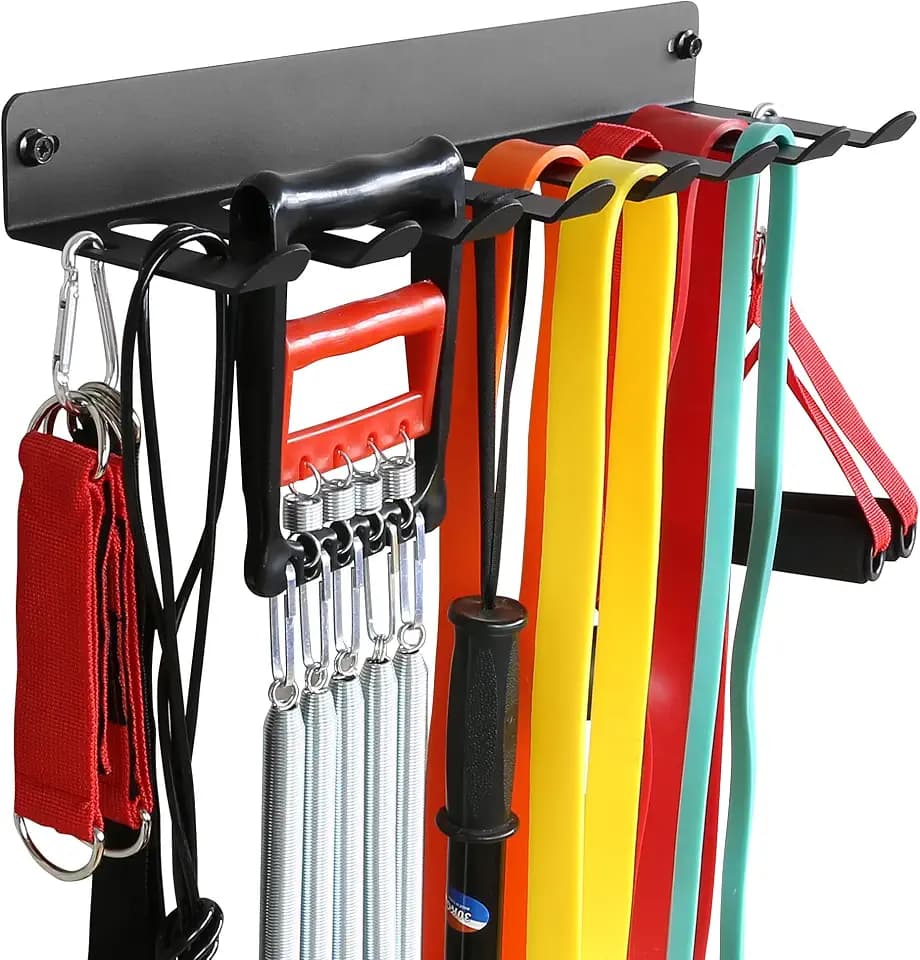 Multi-Purpose Gym Equipment Storage Rack for Resistance Bands