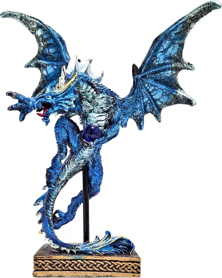 Dragon Statue Collectible Figurines Fantasy Sculpture Decor 10.5"
