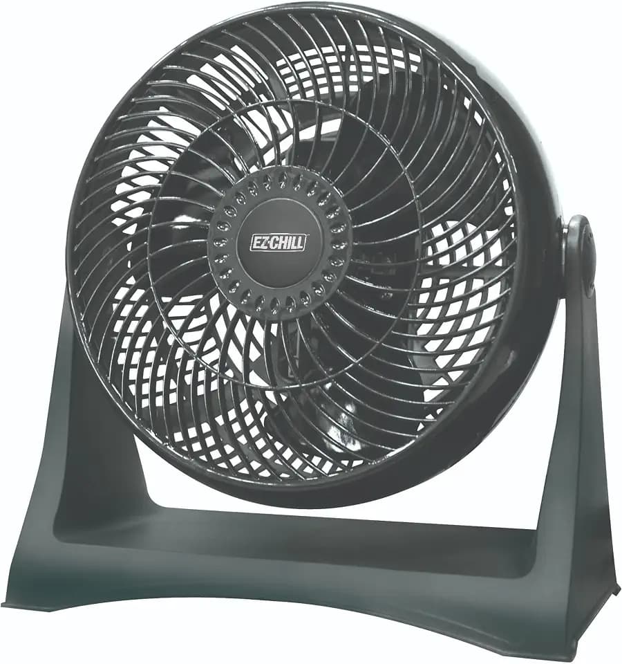 EZ-CHILL 8-Inch Compact Personal Desk Fan, 3-Speed Personal Fan with Adjustable Tilt & Carry Handle, Black