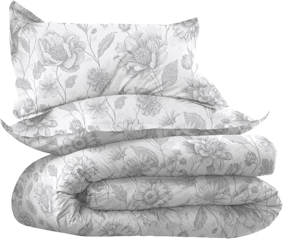 Martex EcoPure Comfort Wash Print Comforter Set, Full/Queen, Meadow Walk