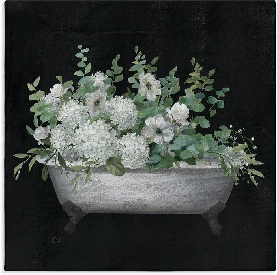 Stupell Industries Vintage Clawed Bathtub, 36 x 36 Inch Canvas Wall Art