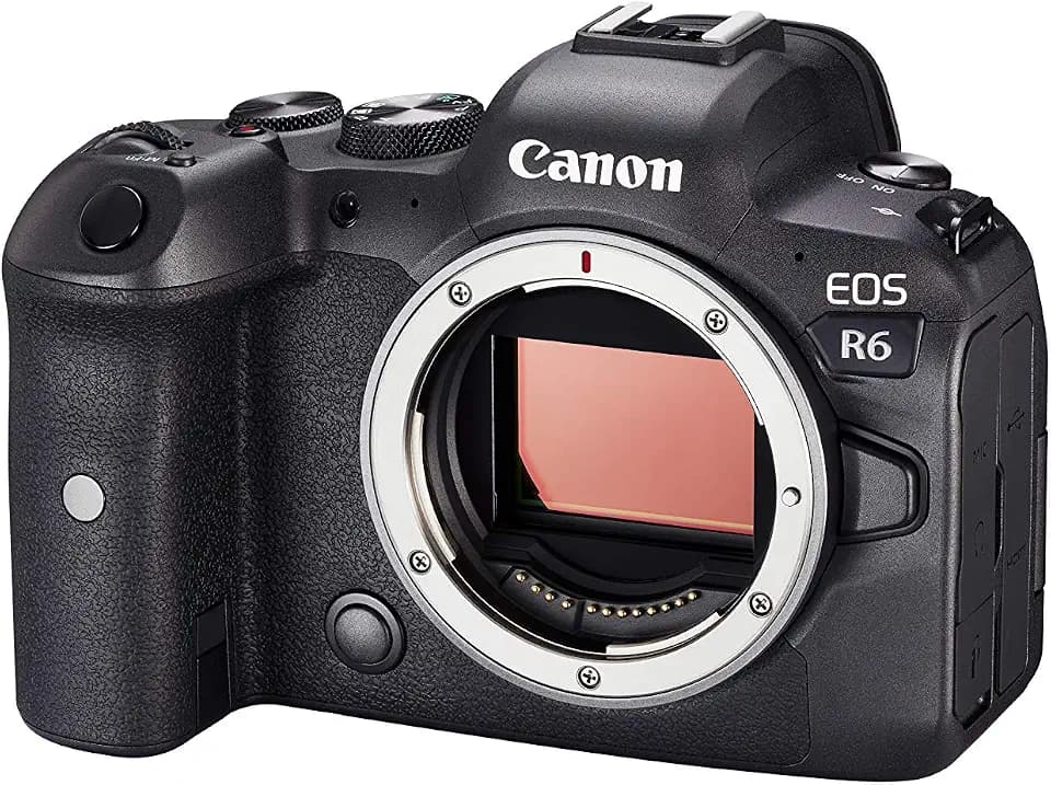 Canon EOS R6 Body Only - Full Frame Mirror Less Camera Built for Stills and Video (Silent Continuous Shooting at Up to 20 Fps, 4K Up to 60p, Up to 8 Stop Stabilisation, Dual Pixel CMOS AF II)