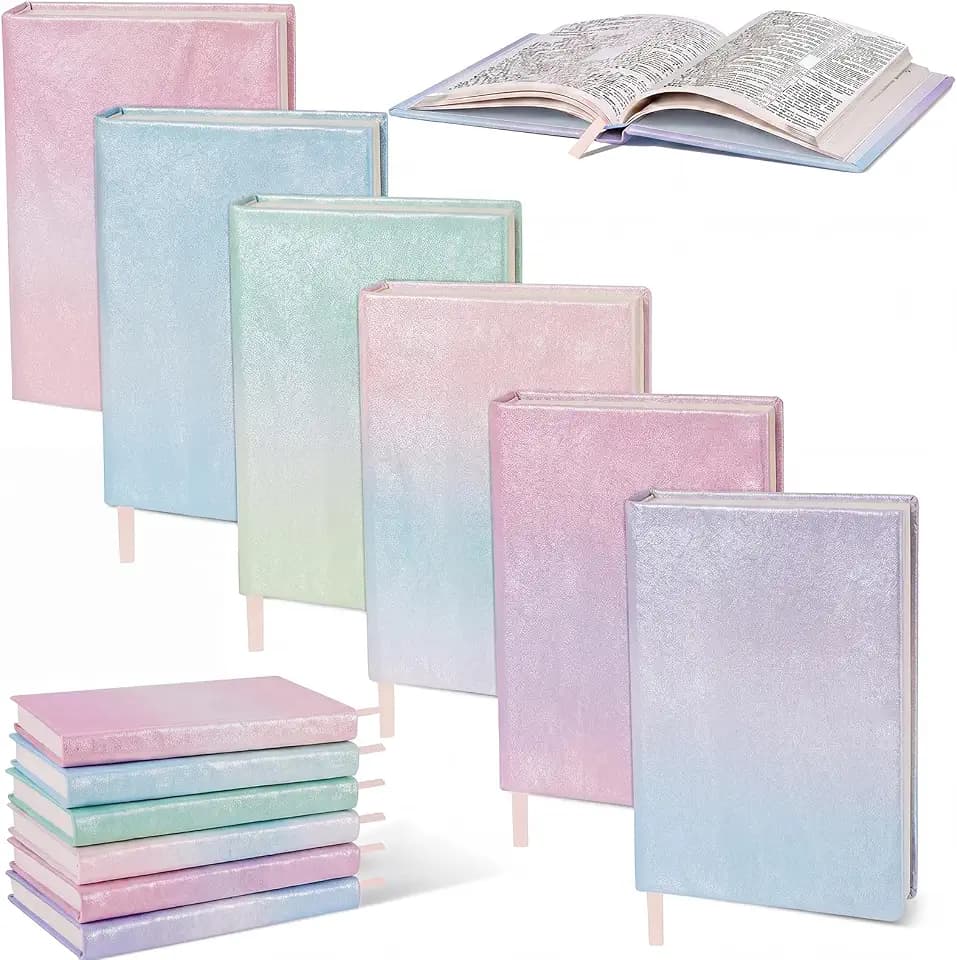 Gilprop 6 Pack Stretchable Book Covers 6 x 9 Inch Pastel Jumbo Book Covers