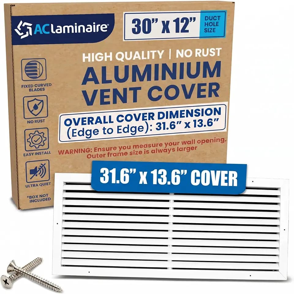 30x12 Aluminum Wall Ceiling Air Return Vent Cover HVAC Rustproof Grille
