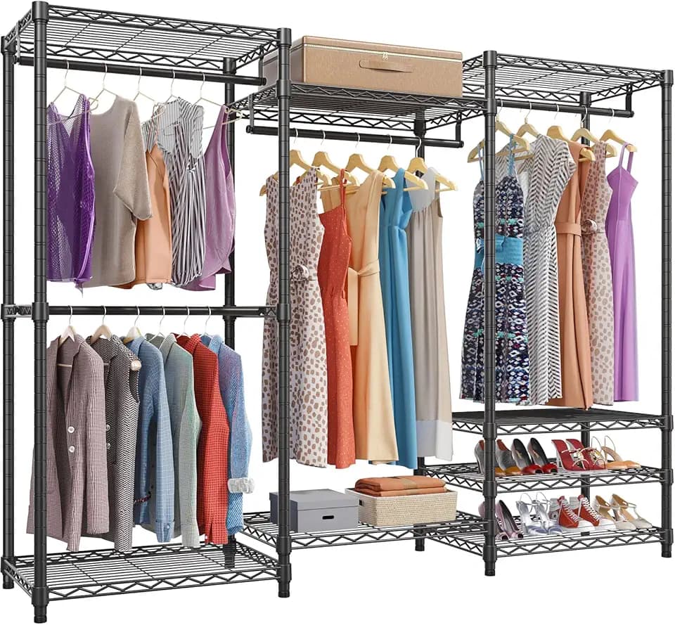 VIPEK V5 Heavy Duty Clothes Rack, Freestanding Modular Closet System, Black