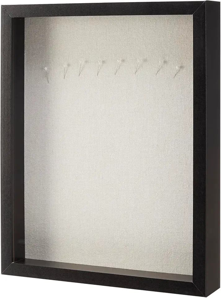Amazon Basics 11" x 14" Shadow Box Wood Rectangular Frame, Black