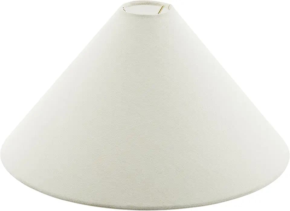 Aspen Creative 32073,Hardback Empire Transitional Spider Lamp Shade in Off-White Linen Fabric,3"Top x 16"Bottom x 10-1/2"Slant