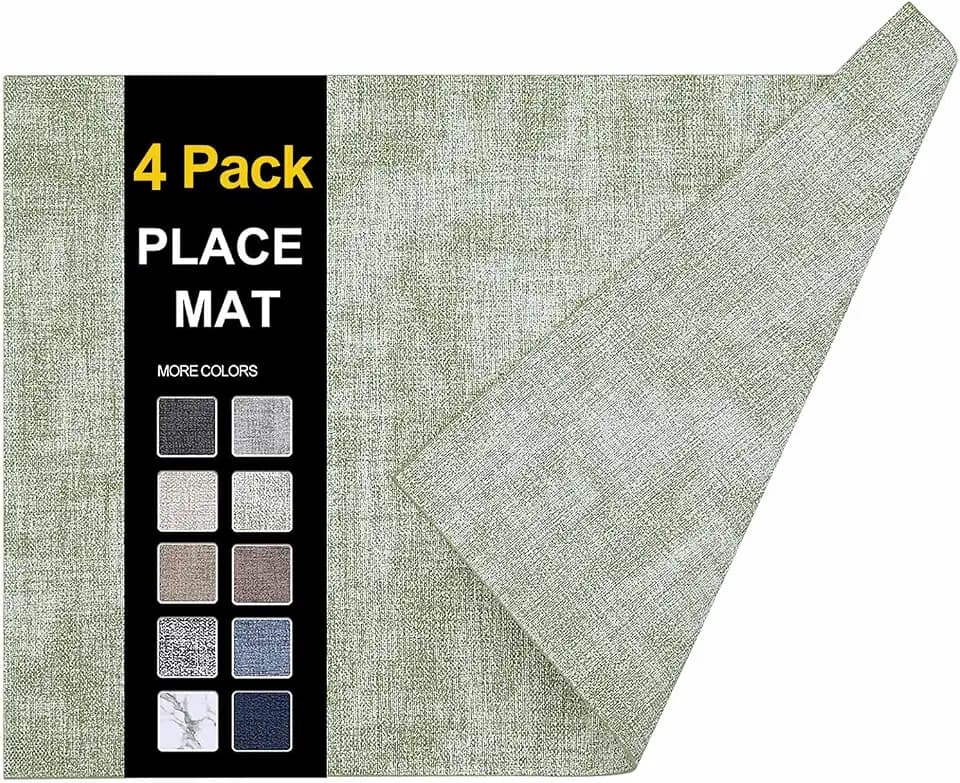 homing Faux Leather Heat Resistant Placemats 4 Packs