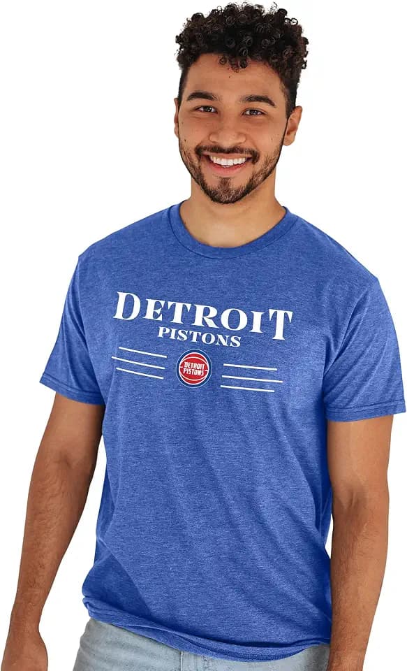 Blue 84 NBA Unisex-Adult NBA Officially Licensed Bi-Blend T-Shirt Heathered Team Color