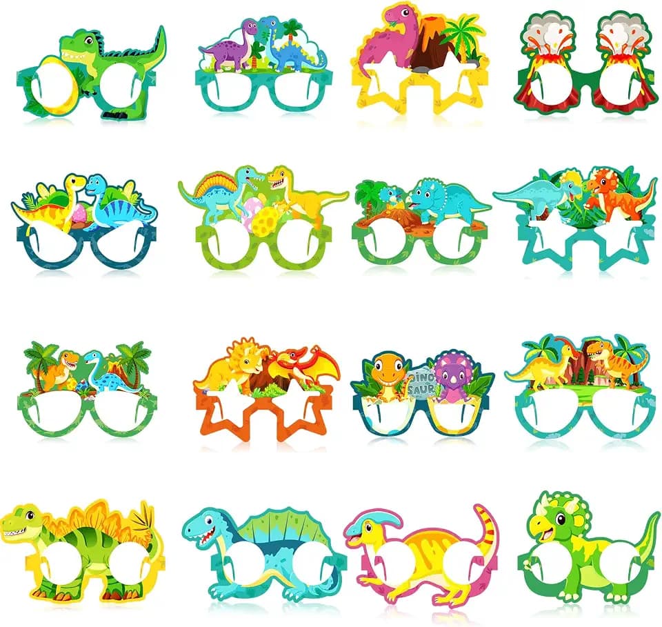 Copkim 32 Pcs Dinosaur Glasses Bulk, Birthday Party Favors for Kids