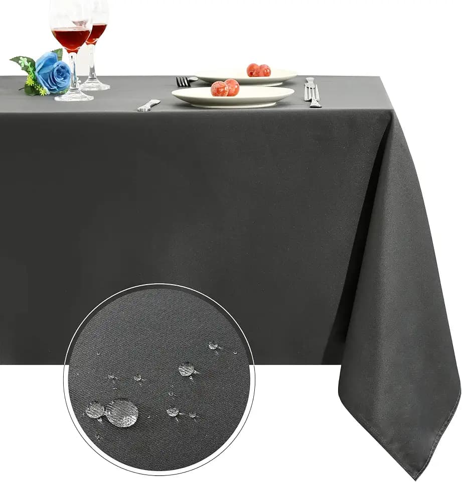Obstal Rectangle Table Cloth, Grey, 60 x 120 Inch