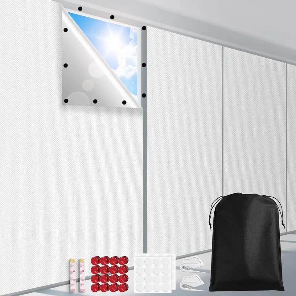 FADOTY 100% Blackout Curtains 2 Pack, 57"x 118" Black Out Window Cover