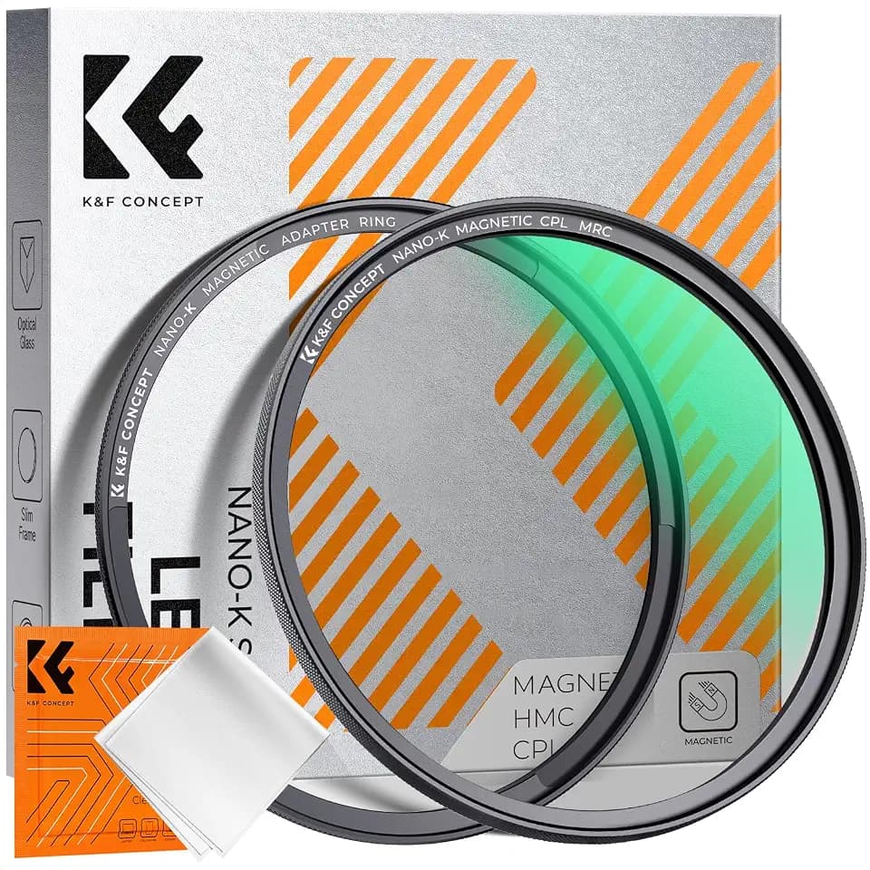 K&F CONCEPT A1 82mm Zirkularer Polfilter CPL Magnetischer | Magnetische, Optisches Glas,Nano-Beschichtung,Nano-Klear,FG302