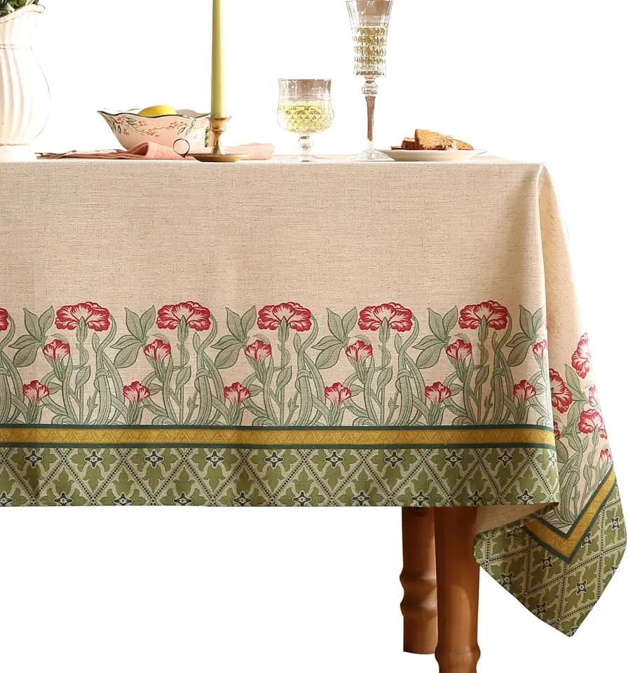 patdrea Vintage French Linen Tablecloth,Square,55"x55"-Cecilia D