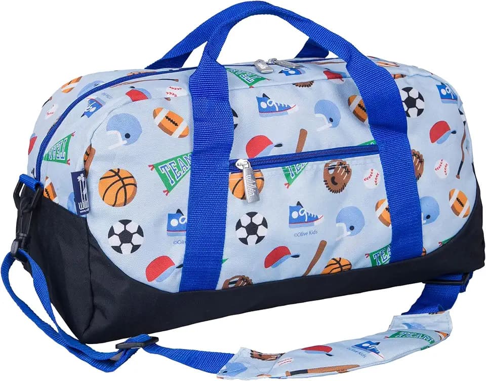 Wildkin Overnighter Duffel Bag for Kids, Game On