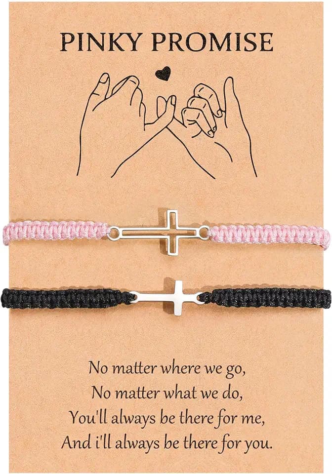 VU100 Matching Bracelets for Couples Christian Cross Bracelets Gifts