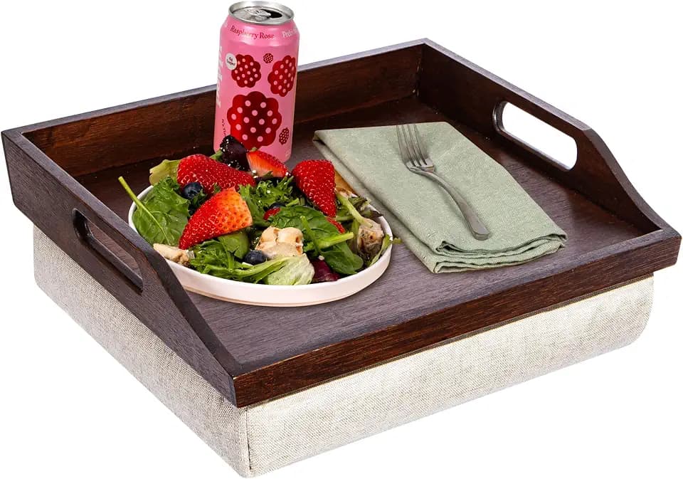 ROSSIE HOME Wood Lap Tray – Java Bamboo, Fits 15.6" Laptops
