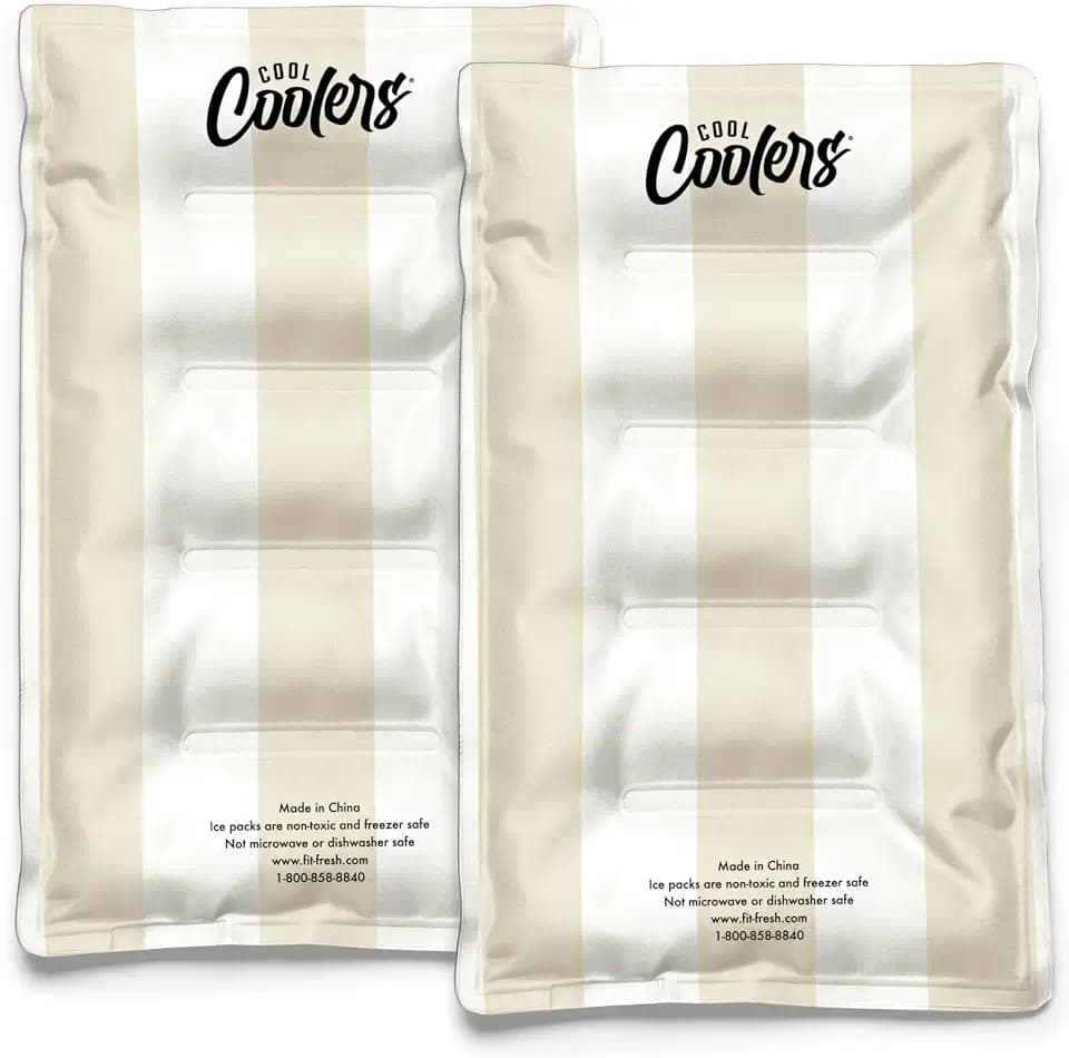 Cool Coolers by Fit & Fresh XL Soft Ice Packs for Coolers & Lunch Bags, 2pk