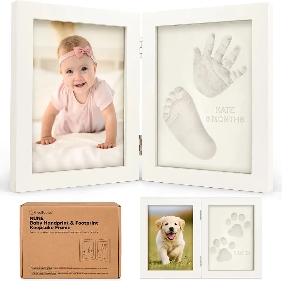 Baby Handabdruck und Fußabdruck Set fur Mädchen, Jungen (Alpine White)