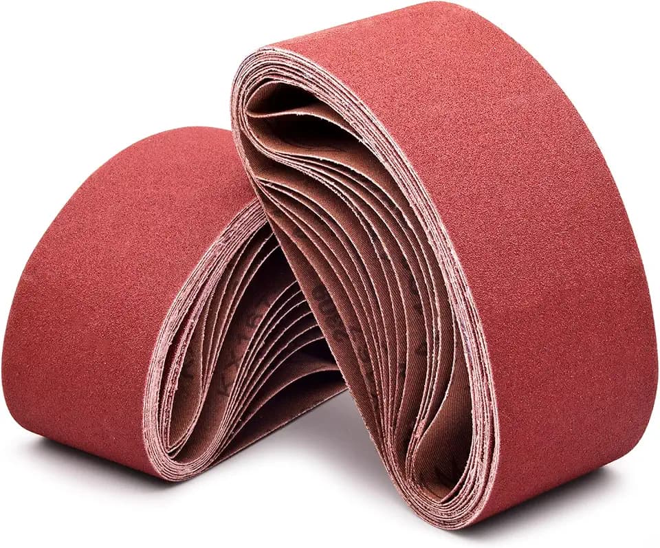 3 x 18 Inch Sanding Belts 120 Grit, 24 Pack