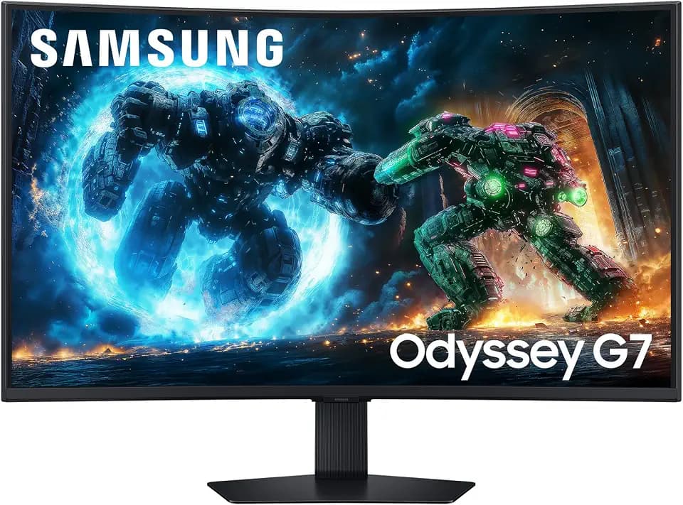 Samsung 37 Zoll Odyssey G75F 4K UHD Curved Gaming Monitor, 3840 x 2160, 165 Hz, 1 ms (G/G), 1000R, VESA DisplayHDR 600 HDR10+, AMD FreeSync Premium Pro, Auto Source Switch+, Core Sync, LS37FG756EUXEN