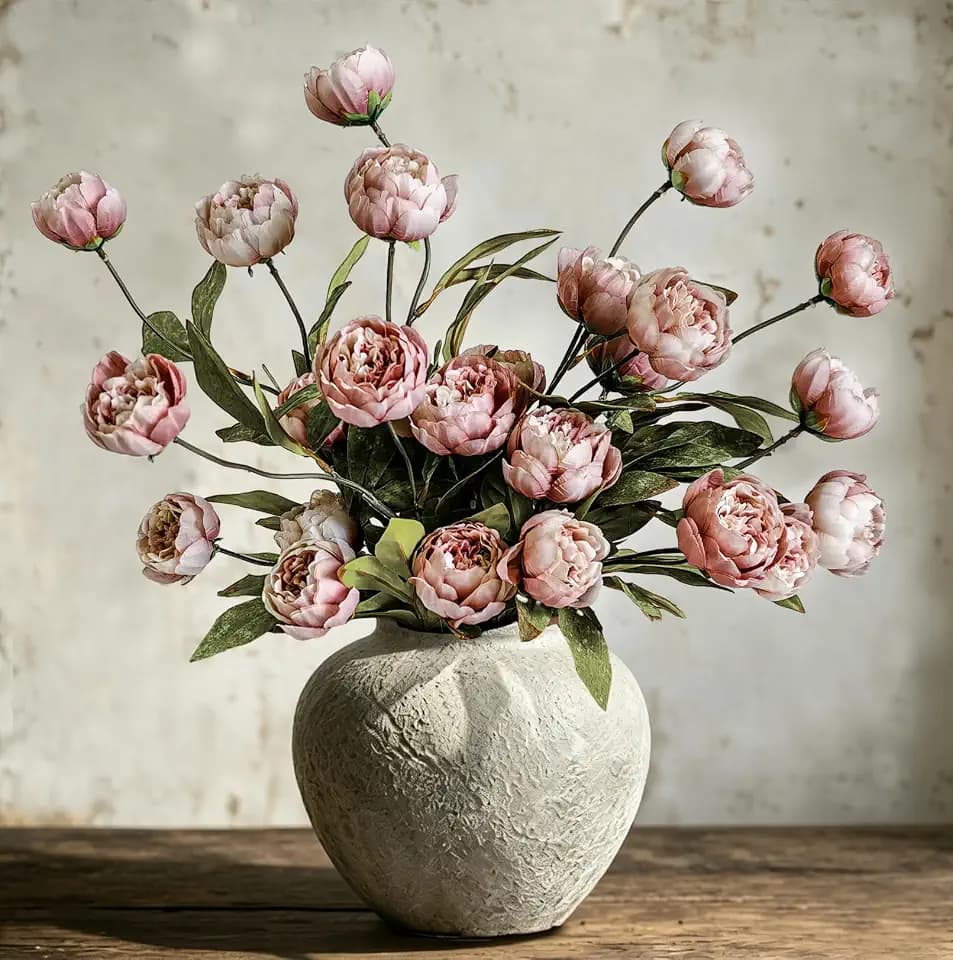 6Pcs Viral Peony Artificial Flowers for Vase