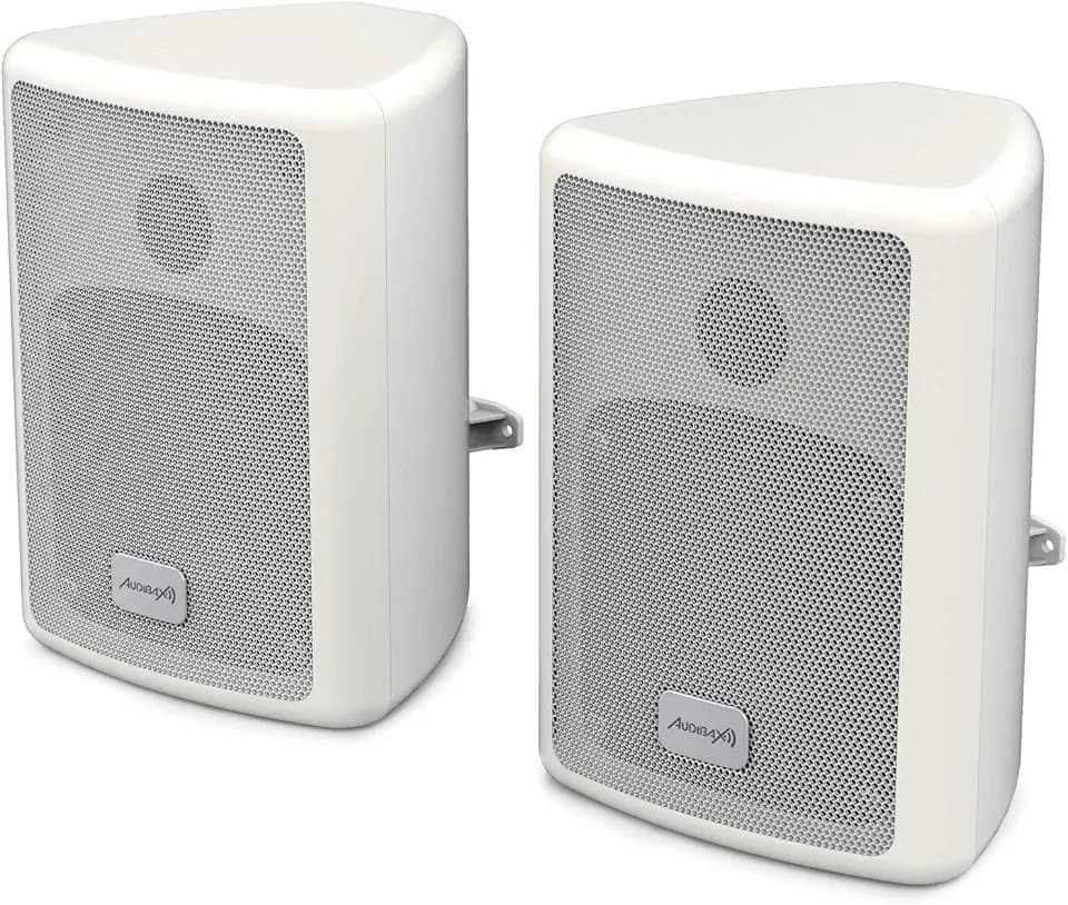 Audibax Pícolo PR-41W Pareja Altavoces Estantería HiFi y Sonorización 75 W Soporte Pared Incluido Blanco