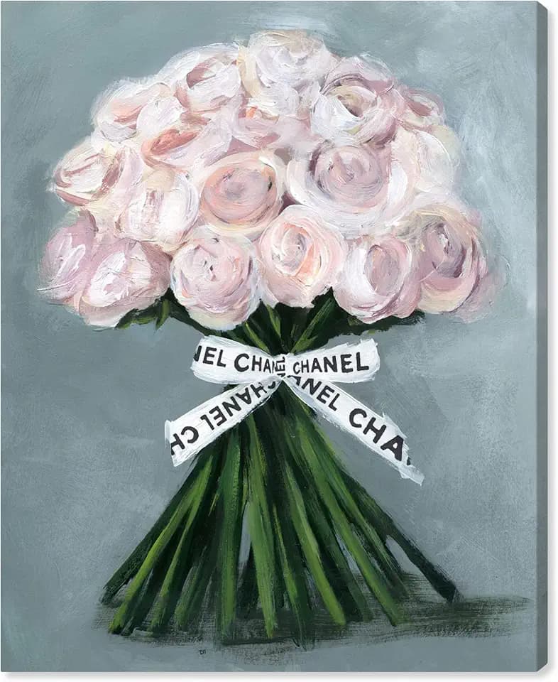 The Oliver Gal Artist Co. Floral Wall Art Canvas Prints 'The Perfect Bouquet' Home Décor, 20 in x 24 in, Pink, Gray