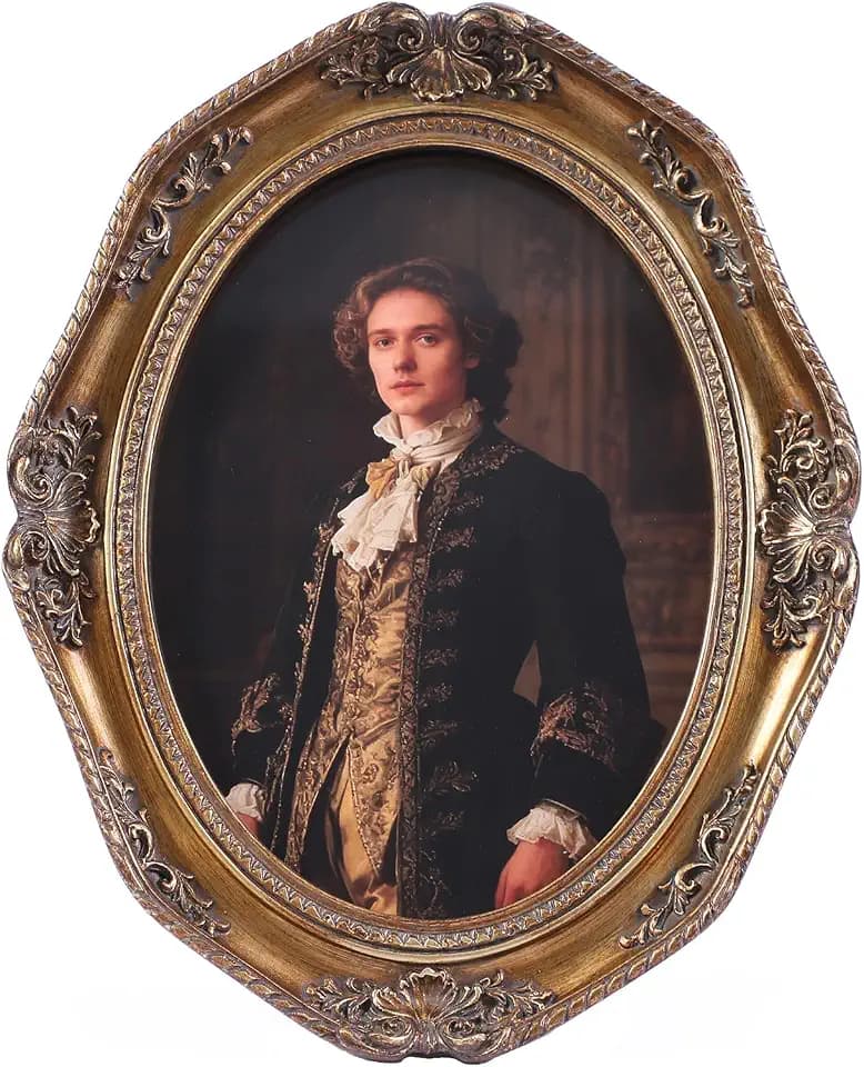 SIKOO Vintage 5x7 Oval Picture Frame,Antique Oval Frame, Bronze