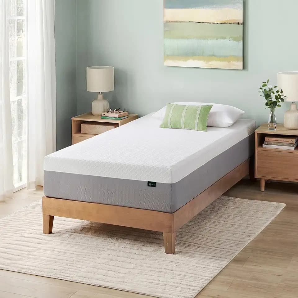 Zinus 12 Inch Twin Green Tea Essential Memory Foam Mattress, Medium Feel