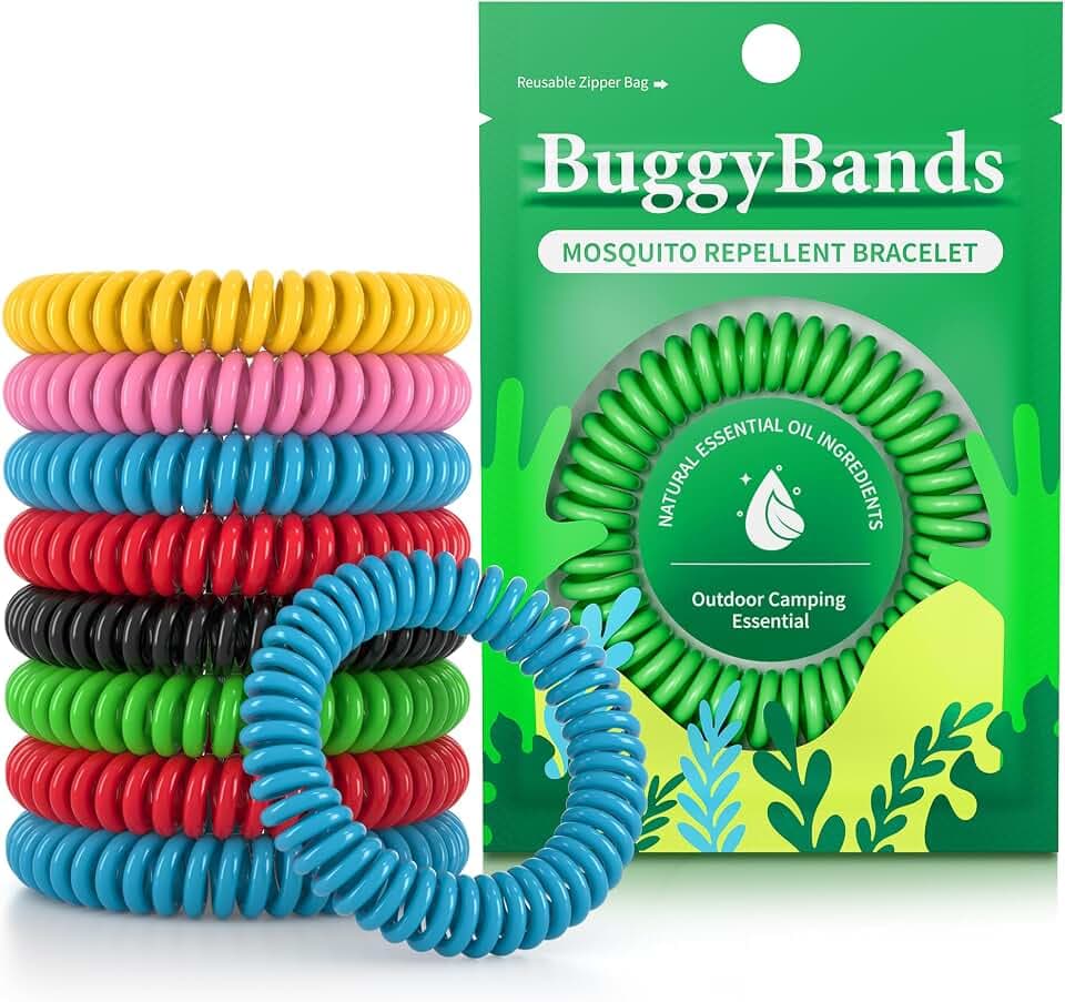 BuggyBands 48 Pack Mosquito Repellent Bracelets for Adults & Kids,DEET-Free